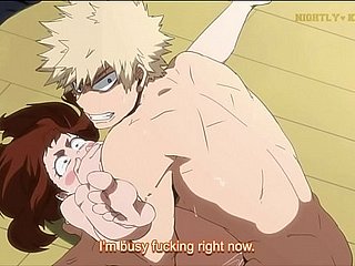 Bakugo folló a Uraraka de la Academia