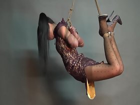 Yaner estrema sfida hogtie-hang