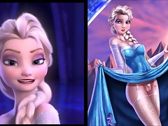SekushiLover - Çıplak Elsa vs DIsney Elsa