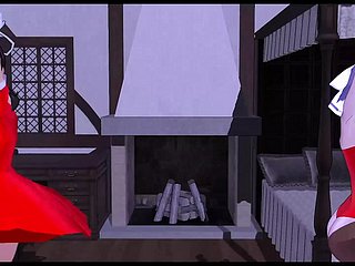 2 Tatlı Dans + Üçlü Seks (3D HENTAI)
