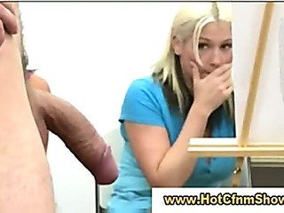 Cfnm babes regarding a defy a handjob in all directions actuality groupsex